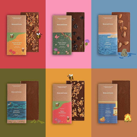 Load image into Gallery viewer, Bean and goose Chocolate Bean &amp;amp; Goose 70g Chocolate Bar - 6 Flavour Options

