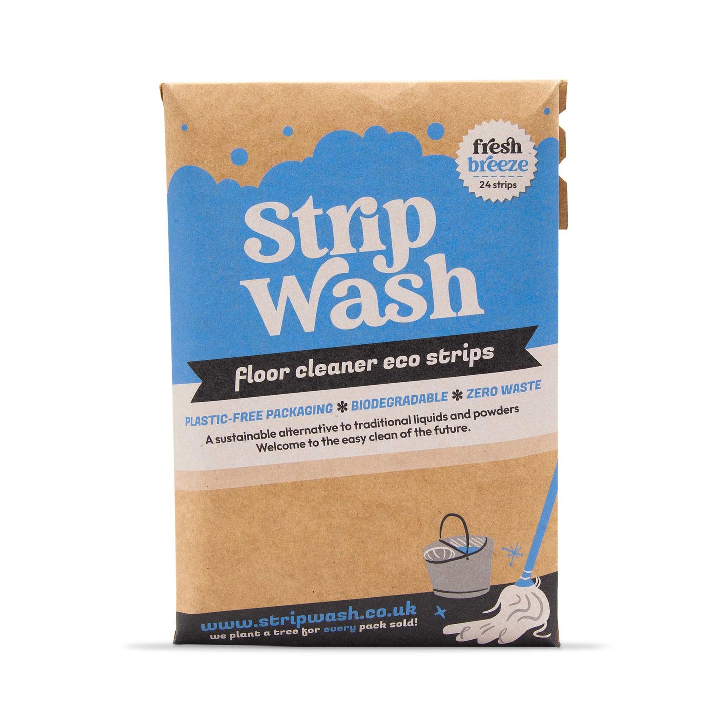 ecoLiving Cleaning Detergent Stripwash Floor Cleaner Strips - Fresh Breeze