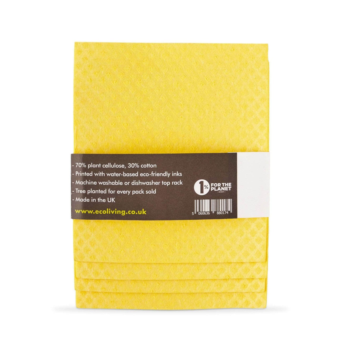 ecoLiving Cloths Compostable Sponge Cleaning Cloths (4 Pack)