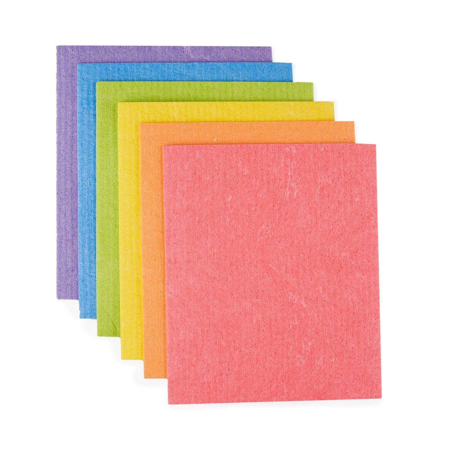 ecoLiving Cloths Compostable Sponge Cleaning Cloths 6 Pack - Rainbow