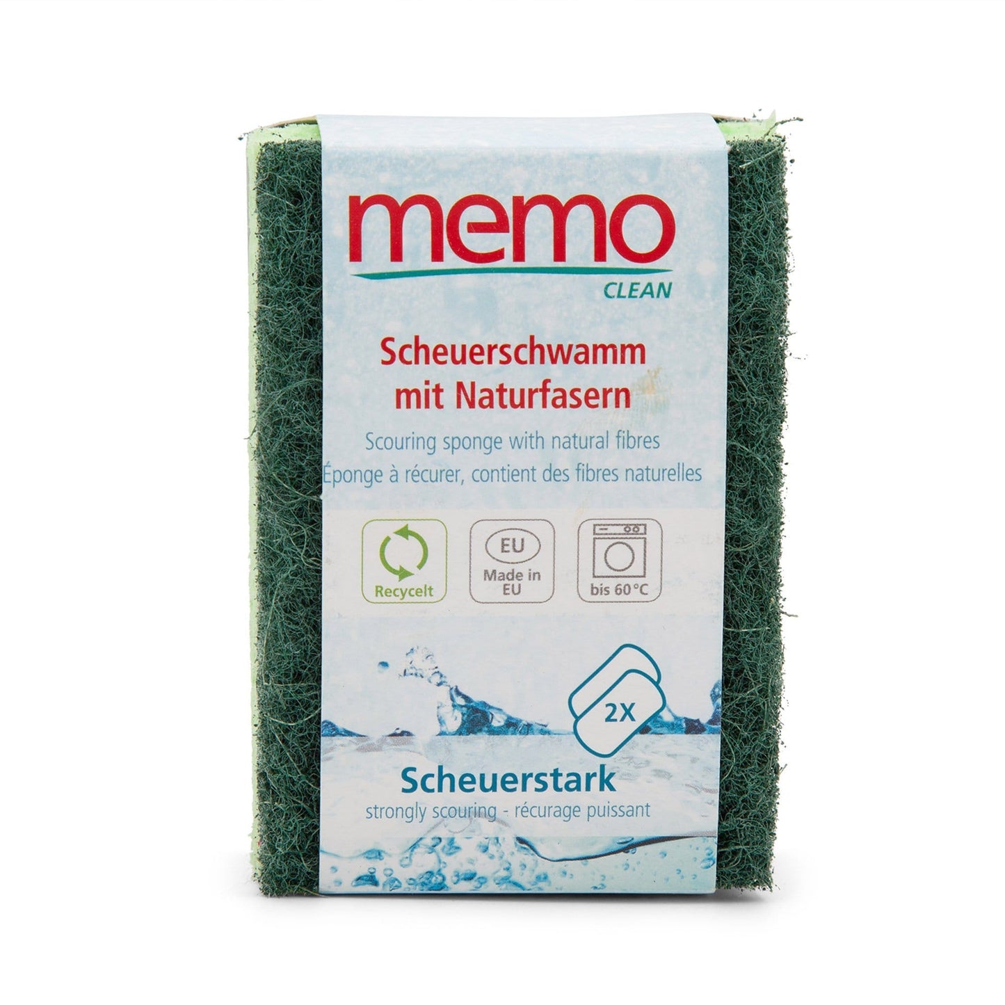 Memo Cloths Memo - Scouring Sponge with Natural Fibers - 2 Pack
