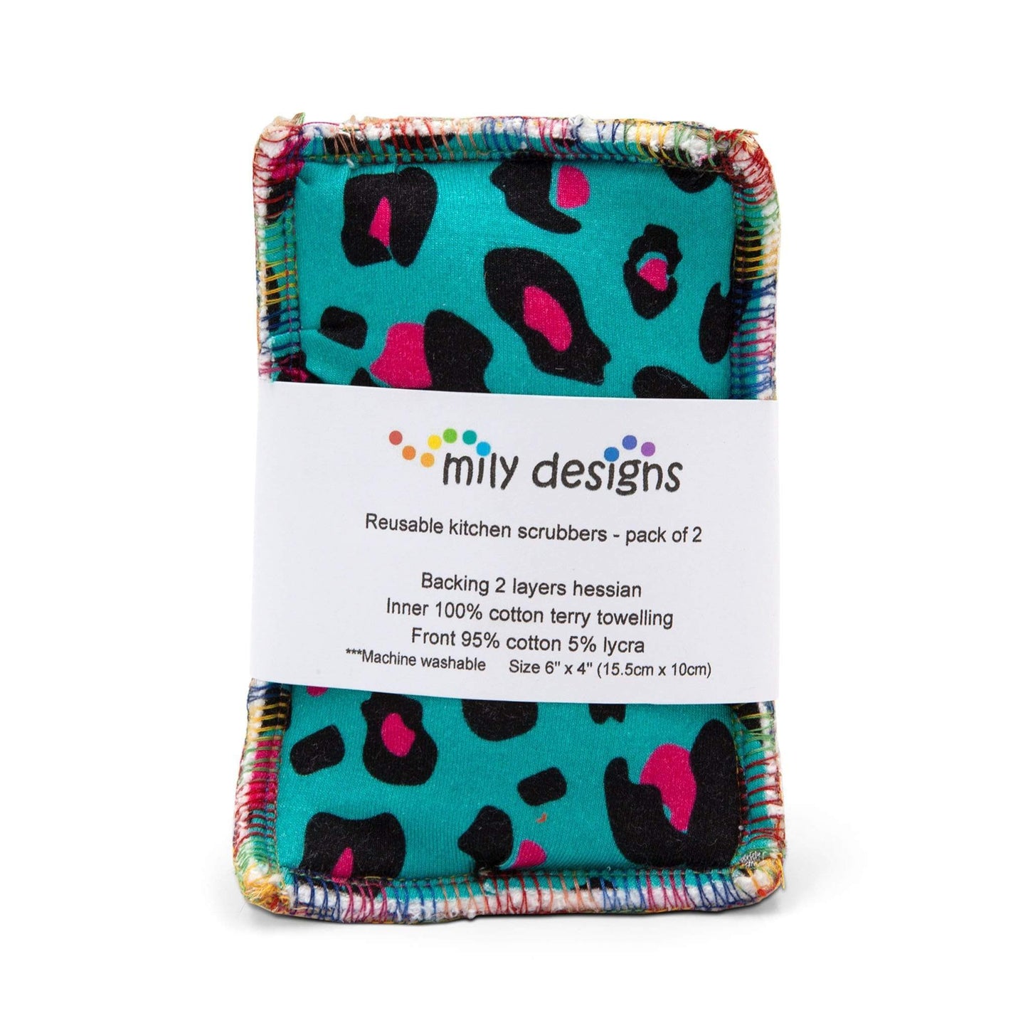 Load image into Gallery viewer, Mily Designs Cloths Mily Designs Reusable ­Kitchen Scrubbers / Unsponges - 2 Pack - Surprise Prints
