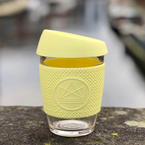 Neon Kactus Coffee Cup Neon Kactus - Glass Coffee Cups - 8oz - Sun Is Shining Yellow