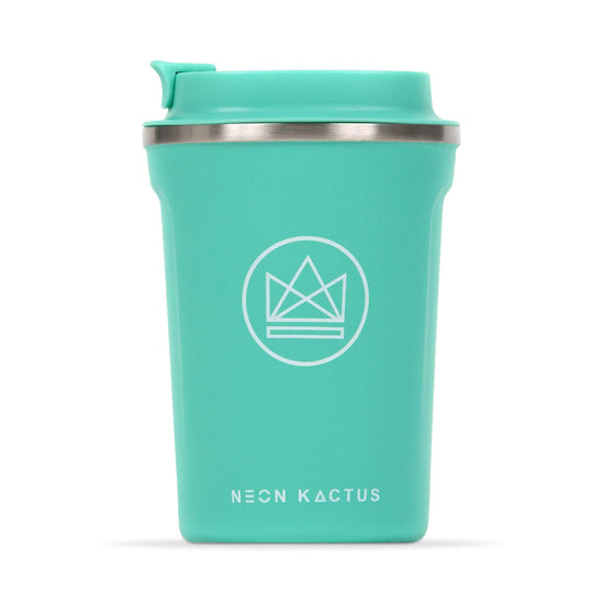 Neon Kactus Coffee Cup Stainless Steel Insulated Coffee Cup - 12oz - Free Spirit Turquoise