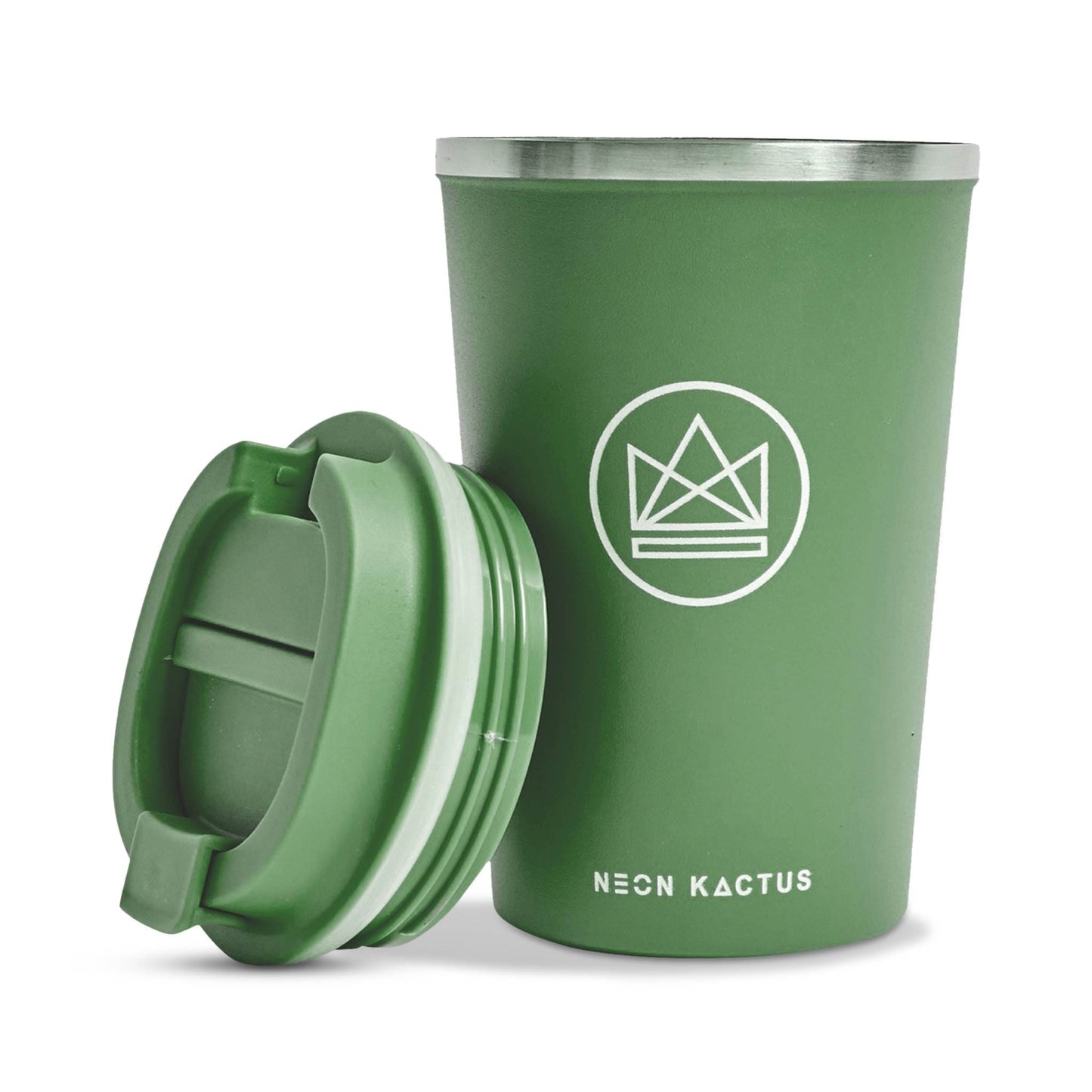 Neon Kactus - Double-Walled Coffee Cup, Reusable Coffee Cup with Resealable Lid, Silicone Seal, and Sleeve, Insulated Coffee Tumbler, Plastic-Free, L