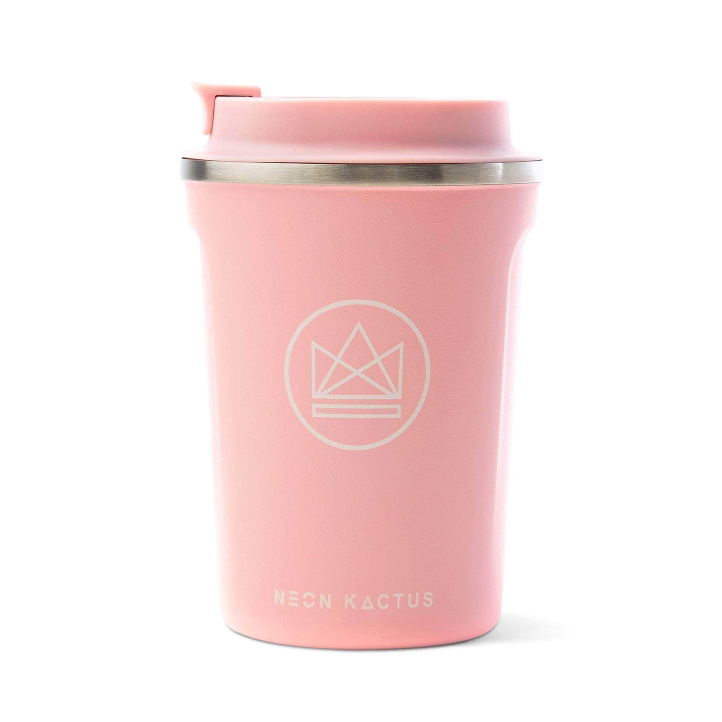 Neon Kactus Coffee Cup Stainless Steel Insulated Coffee Cup- 12oz - Pink Flamingo