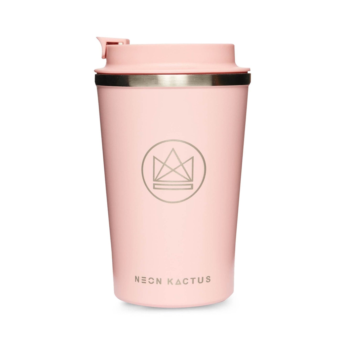 Neon Kactus Coffee Cup Stainless Steel Insulated Coffee Cup- 12oz - Pink Flamingo