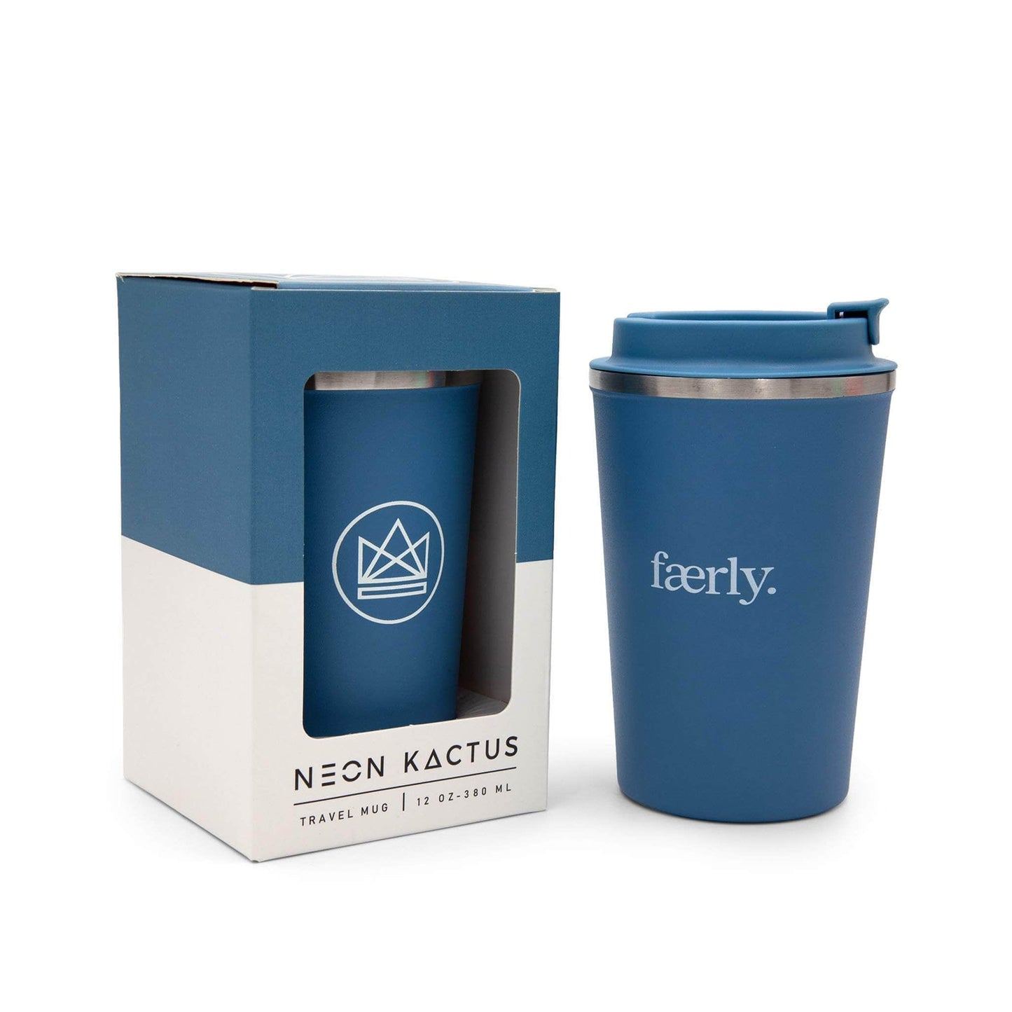 Neon Kactus Coffee Cup Stainless Steel Insulated Coffee Cup - 12oz - Super Sonic Pastel Blue