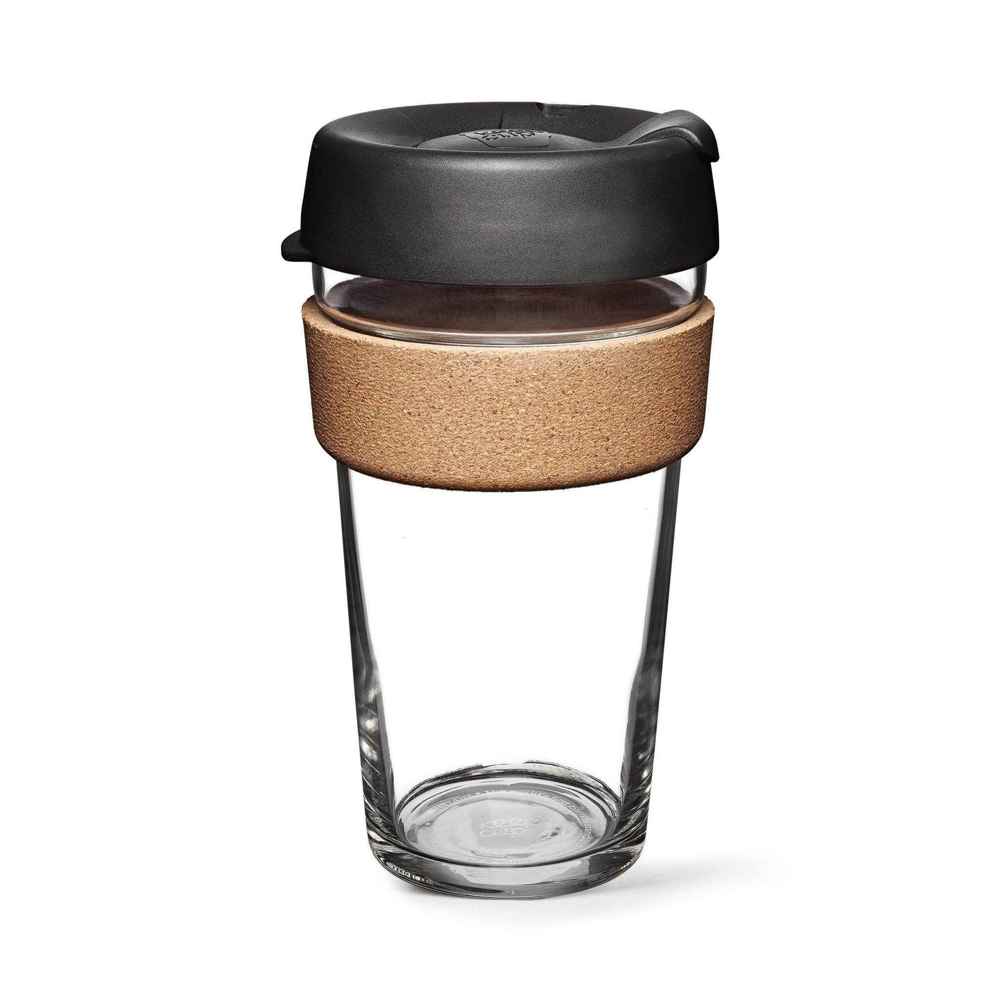 Keepcup Brew Cork Coffee Cups Keepcup Brew 16oz Glass Coffee Cup With Cork Band - Espresso