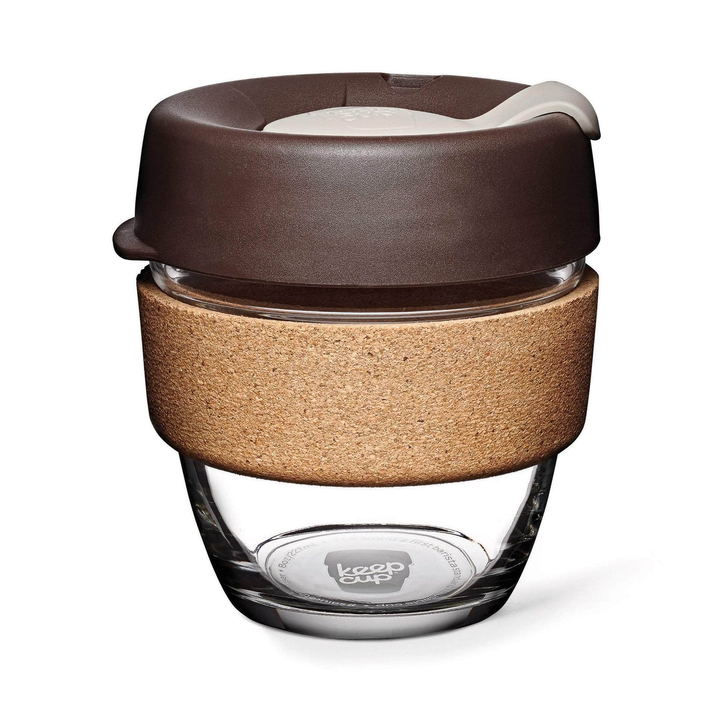 Keepcup Brew Cork Coffee Cups Keepcup Brew 8oz Glass Coffee Cup With Cork Band - Almond