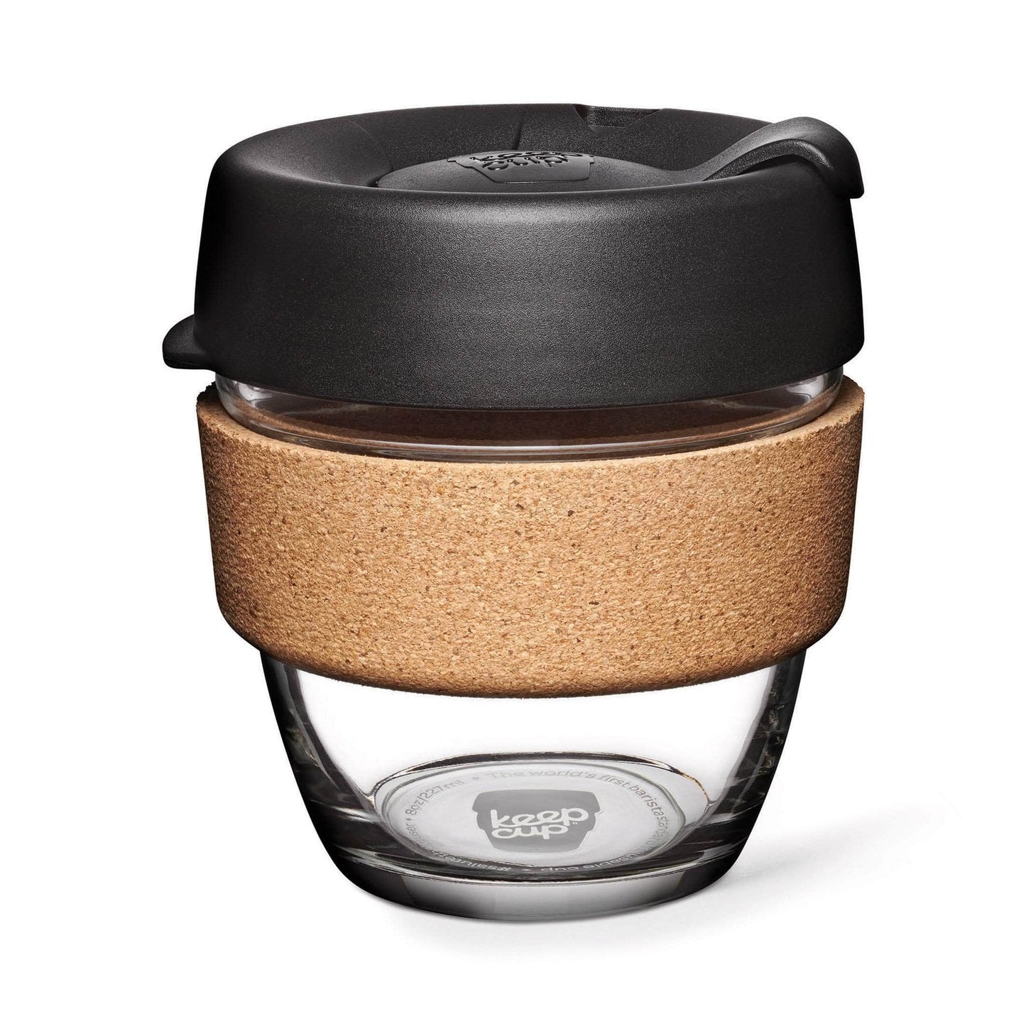 Keepcup Brew Cork Coffee Cups Keepcup Brew 8oz Glass Coffee Cup With Cork Band - Espresso