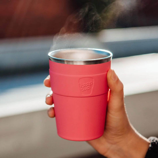 Keepcup Thermal Coffee Cups KeepCup Thermal Insulated Reusable Coffee Cup  12oz Med Saskatoon Pink