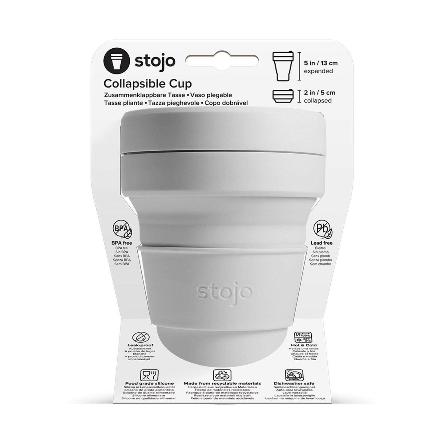 Stojo Coffee Cups Stojo Collapsible & Reusable Travel Mug 12oz/355ml - Cashmere