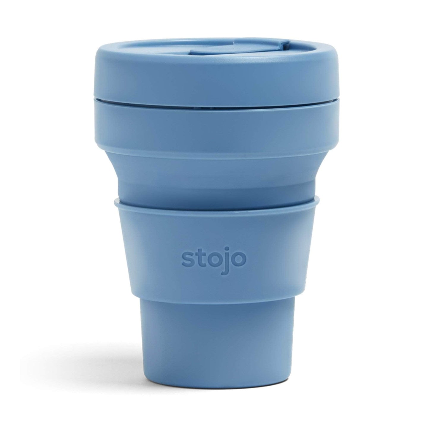Stojo Coffee Cups Stojo Collapsible & Reusable Travel Mug 12oz/355ml - Steel Blue