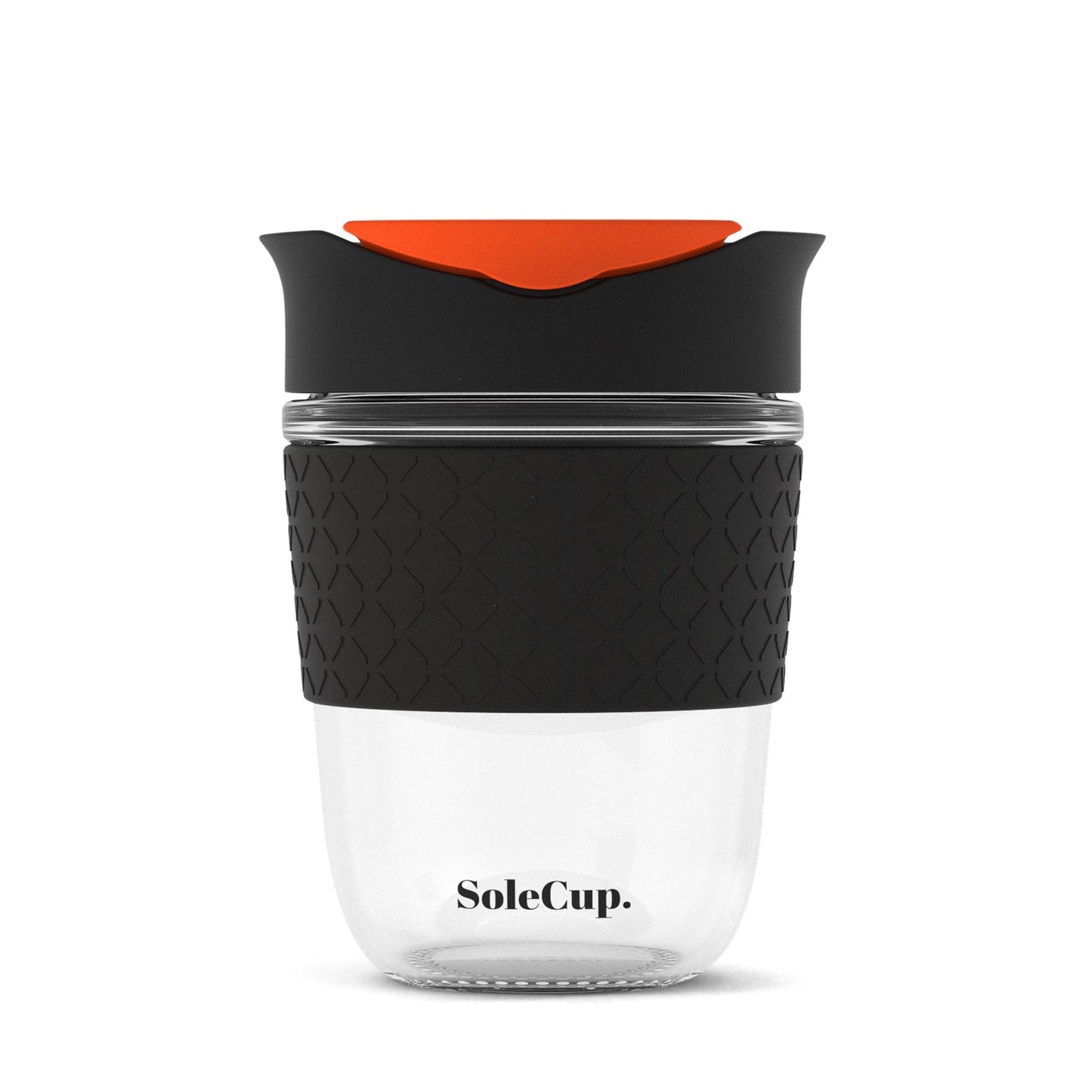 SoleCup Reusable Glass Travel Mug for Coffee & Loose Tea - 18oz