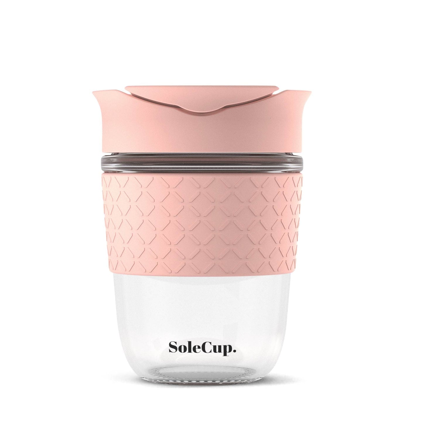 SoleCup Coffee & Tea Cups SoleCup Reusable Glass Travel Mug for Coffee & Loose Tea - 12oz/240ml - Pink