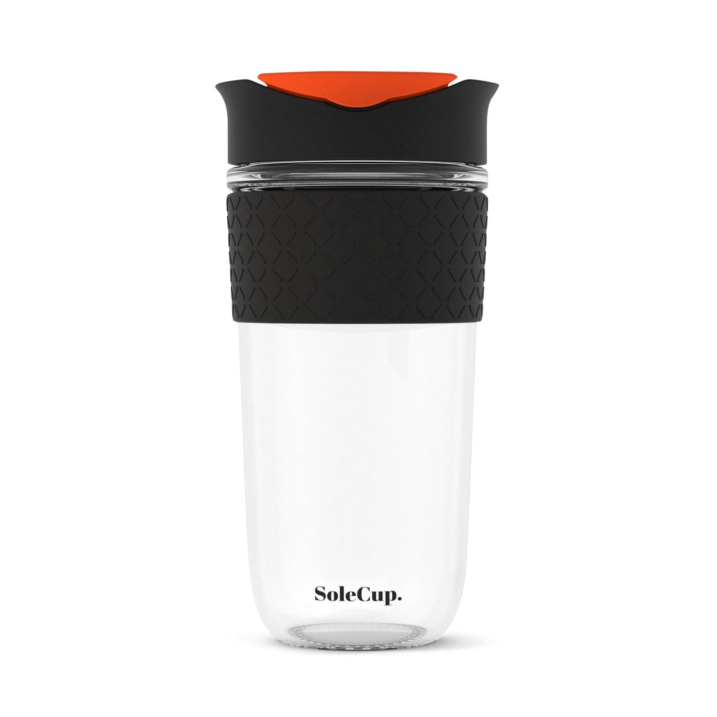 SoleCup Coffee & Tea Cups SoleCup Reusable Glass Travel Mug for Coffee & Loose Tea - 18oz/530ml - Black