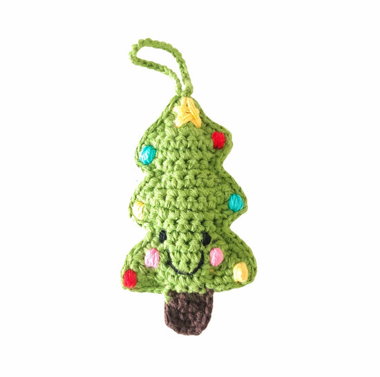 Pebblechild Decoration Fairtrade Crochet Decoration - Friendly Christmas Tree