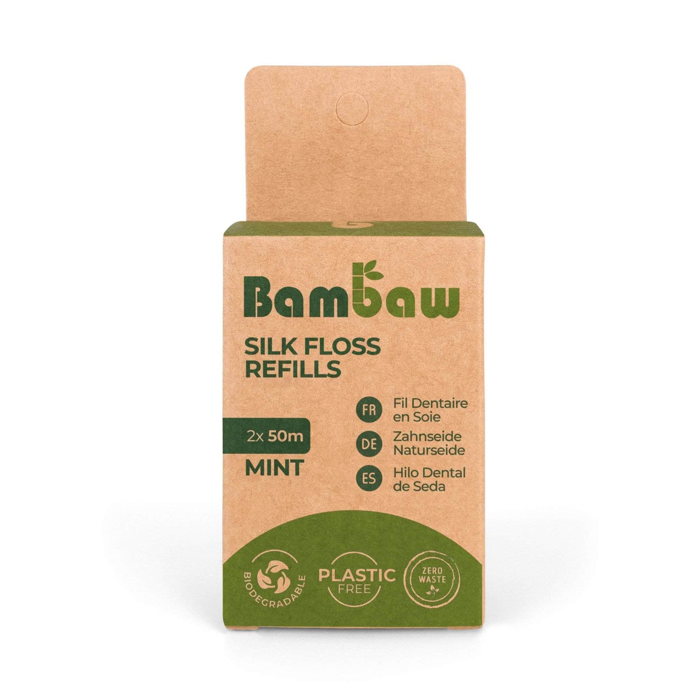 Bambaw Dental Floss Silk Dental Floss Refills - 2 x 50m - Bambaw