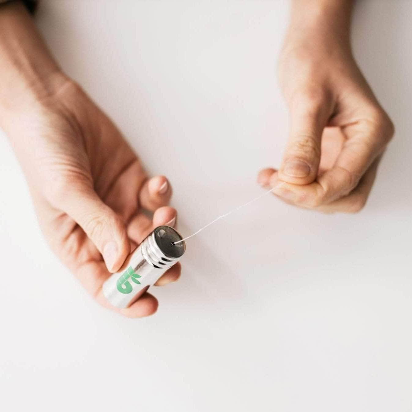 Bambaw Dental Floss Silk Dental Floss with Reusable Dispenser - 50m - Bambaw