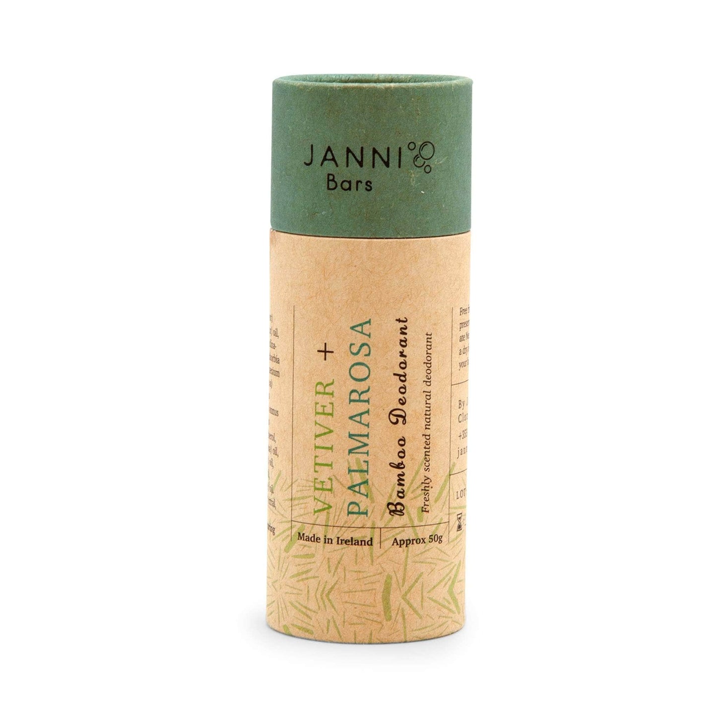 Janni Bars Deodorant Janni Bars Bamboo Deodorant - Vetiver & Palmarosa