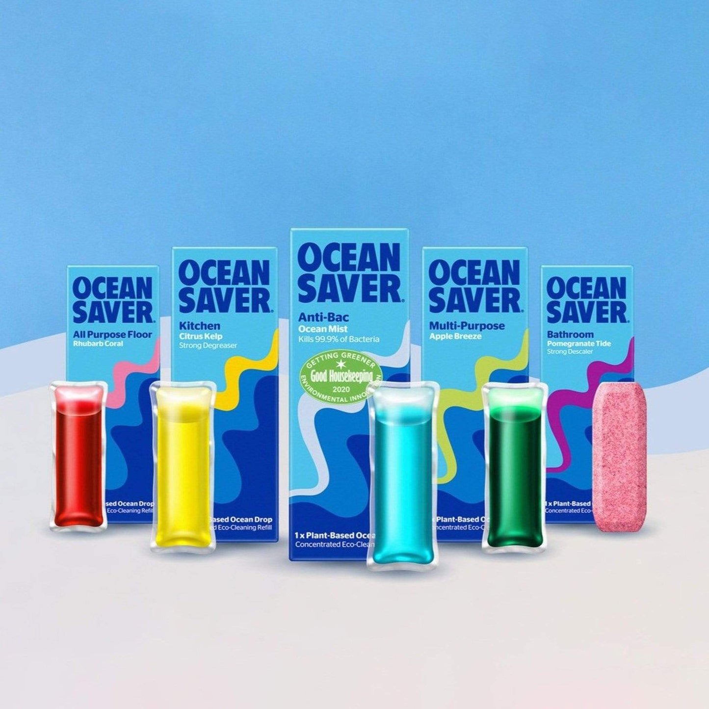 Ocean Saver Descalers & Decalcifiers All Purpose Floor Cleaner Concentrated Refill Drop, Rhubarb - Ocean Savers