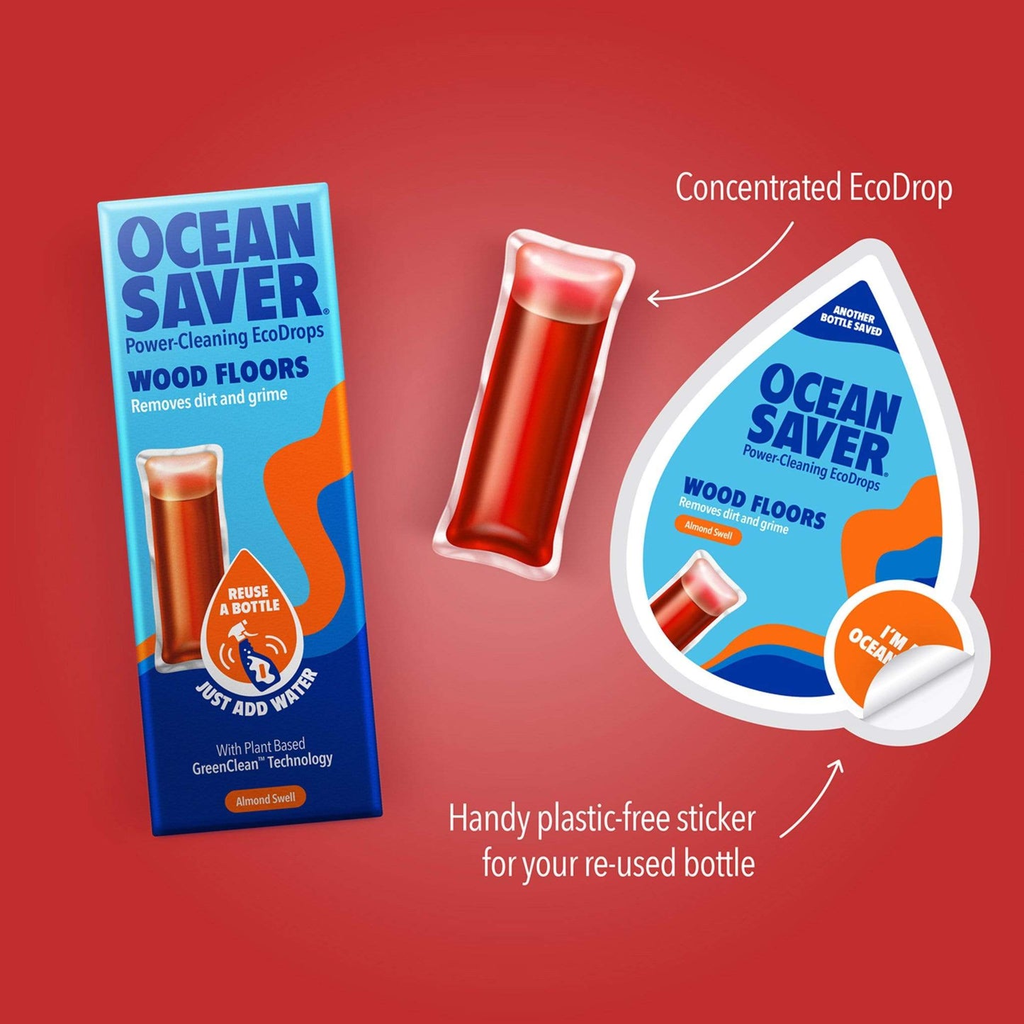 Ocean Saver Descalers & Decalcifiers All Purpose Floor Cleaner Refill Drop, Almond - Ocean Savers