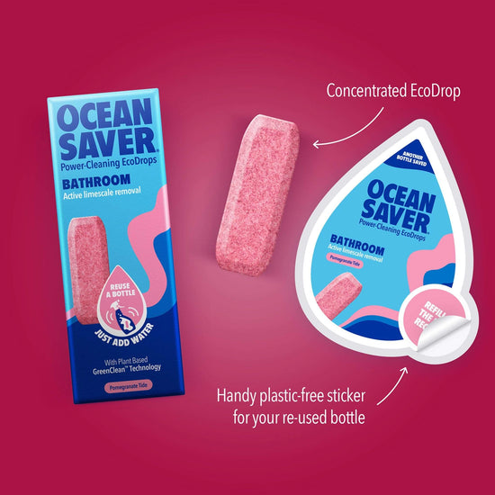 Ocean Saver Descalers & Decalcifiers Bathroom Descaler Cleaner Concentrated Refill Drop, Pomegranate - Ocean Savers