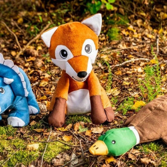 Sustainapaws Dog Toys Fox Plush Dog Toy - Made from Double Layered Recycled Plastic - Sustainapaws