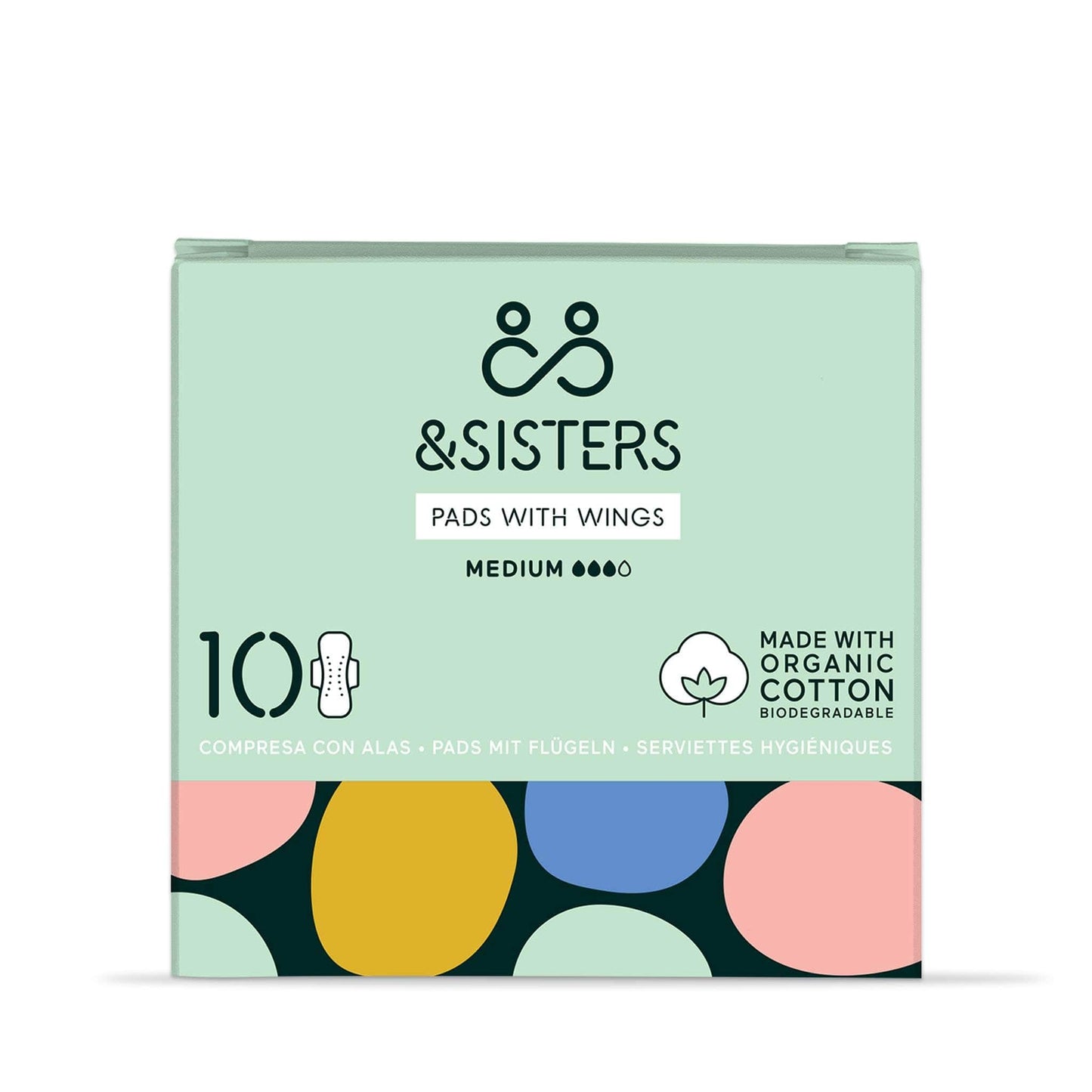 & SISTERS Feminine Pads & Protectors Organic Cotton Period Pads with Wings - & SISTERS