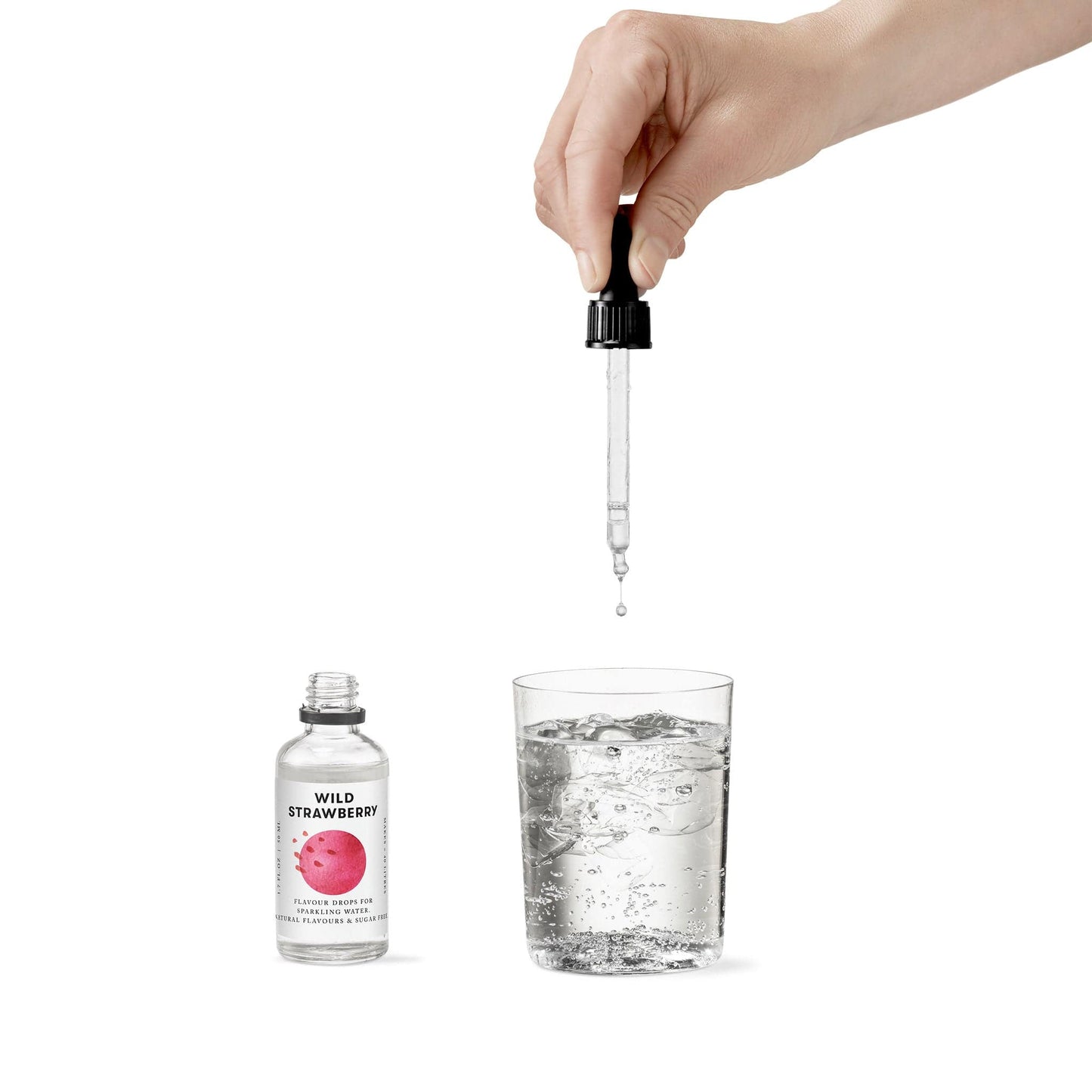 Aarke Flavored Carbonated Water Aarke Sugar Free Flavour Drops for Sparkling Water - Wild Strawberry