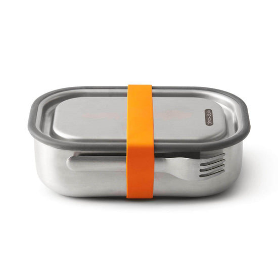 black + blum Food Containers black + blum Stainless Steel Lunch Box - Leak Proof 3-in-1 - Orange