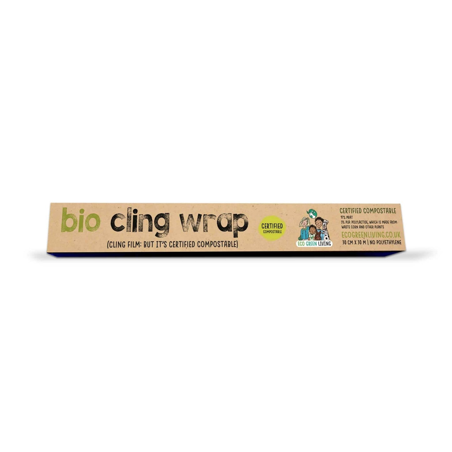 Eco Green Living Food Wrap Compostable Cling Film - 1 x 30m roll