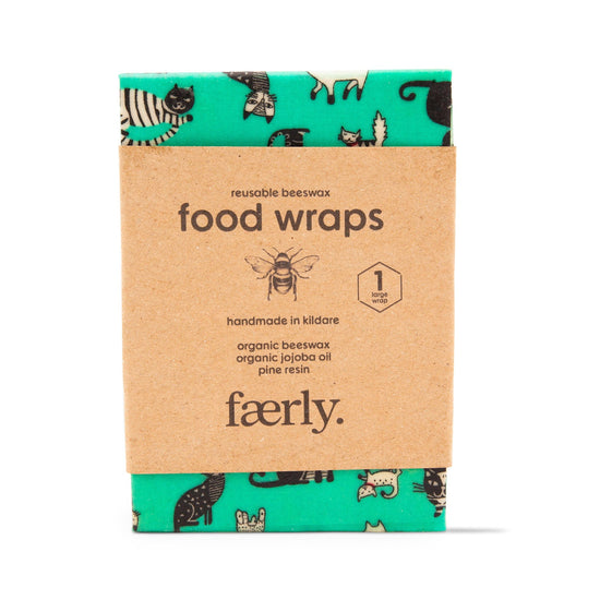 Load image into Gallery viewer, Faerly Food Wrap Kitties Beeswax Reusable Food Wraps - Single Large Wrap
