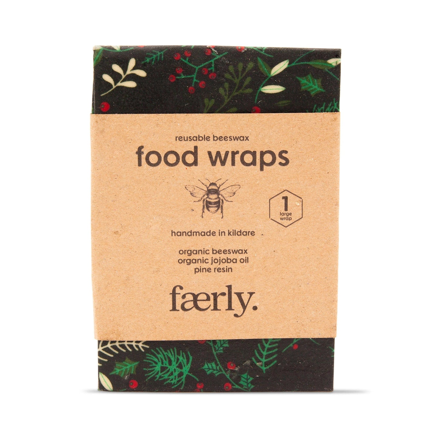 Faerly Food Wrap Winter Foliage Beeswax Reusable Food Wraps - Single Large Wrap