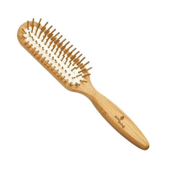 ecoLiving Hair Accessories Bamboo Hairbrush with Wooden Pins