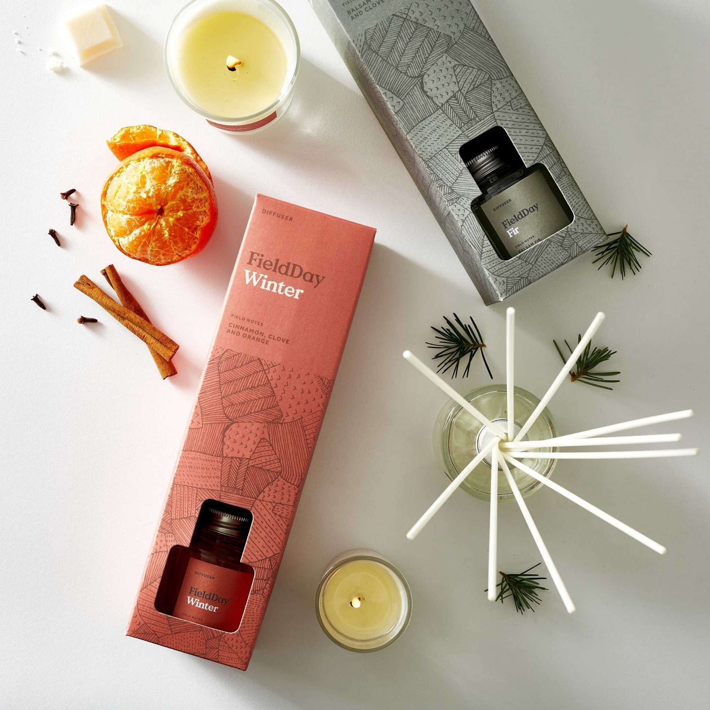 Load image into Gallery viewer, FieldDay Home Fragrance FieldDay Classic Winter Diffuser - Cinnamon, Orange &amp;amp; Clove - 100ml

