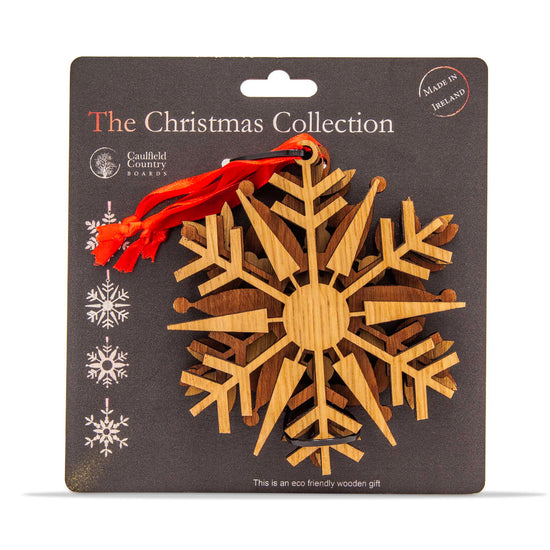 Caulfield Country Boards Homewares Snowflake Christmas Decorations - Set of 4