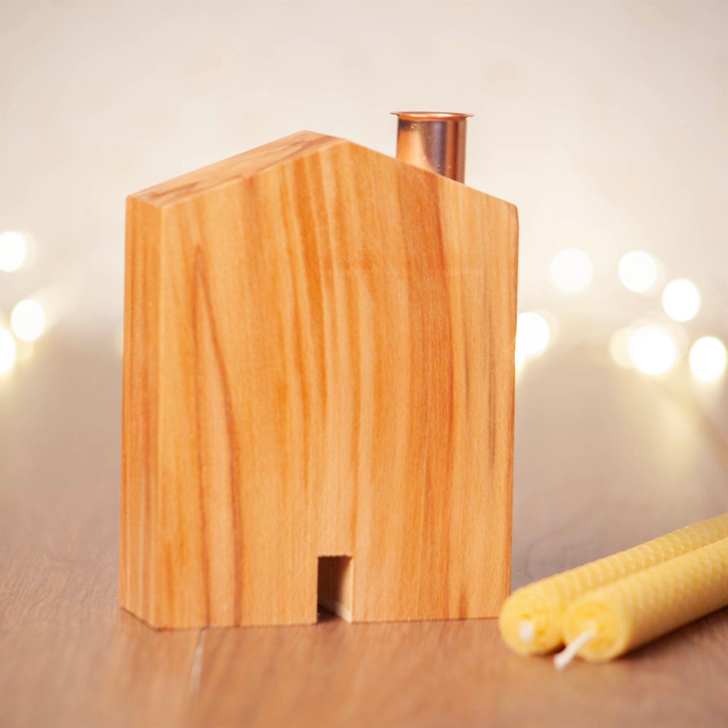 Sam agus Nessa Homewares Teach Wooden Candle Holder - Sam agus Nessa