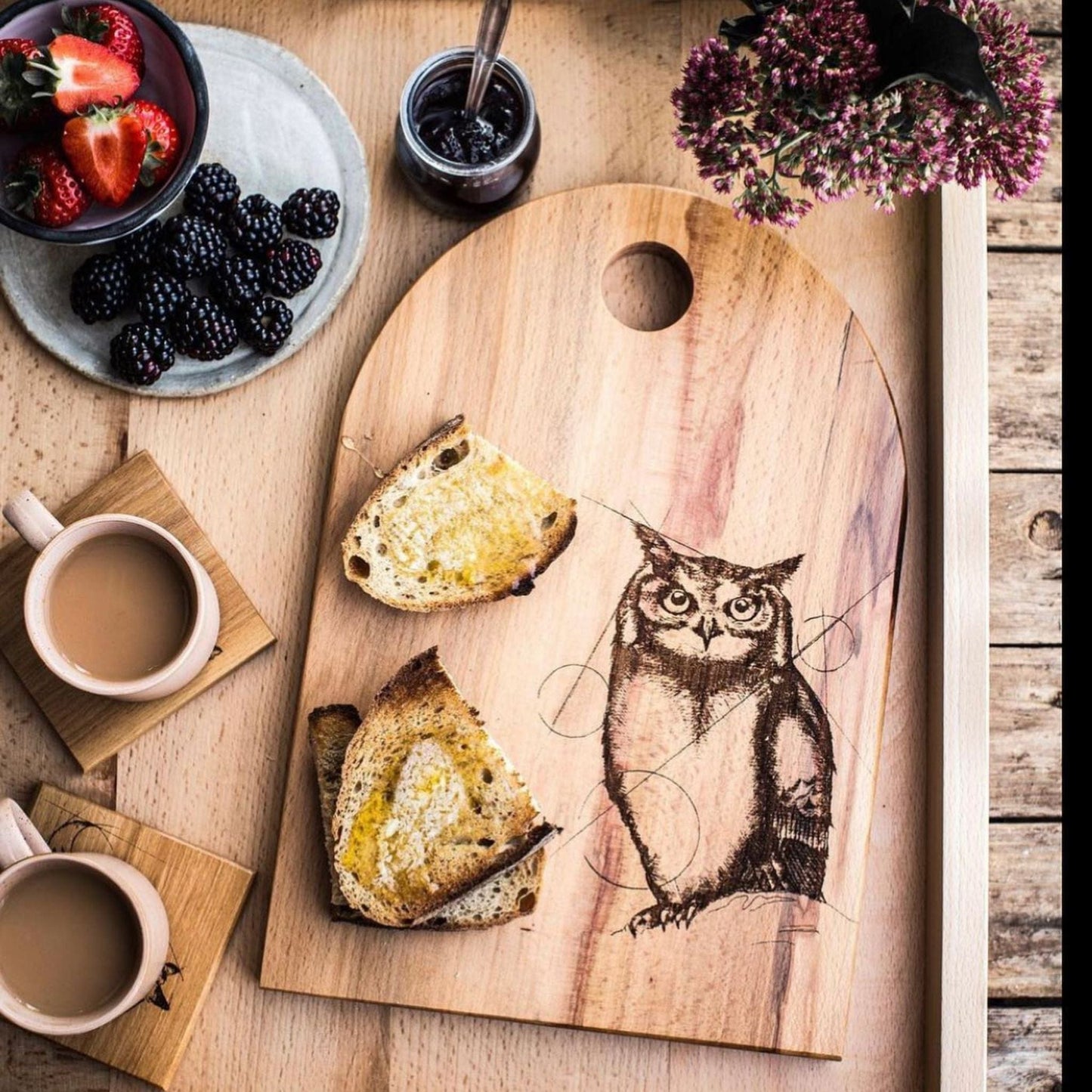 Caulfield Country Boards Homewares The Native Collection Owl - Caulfield Country Boards