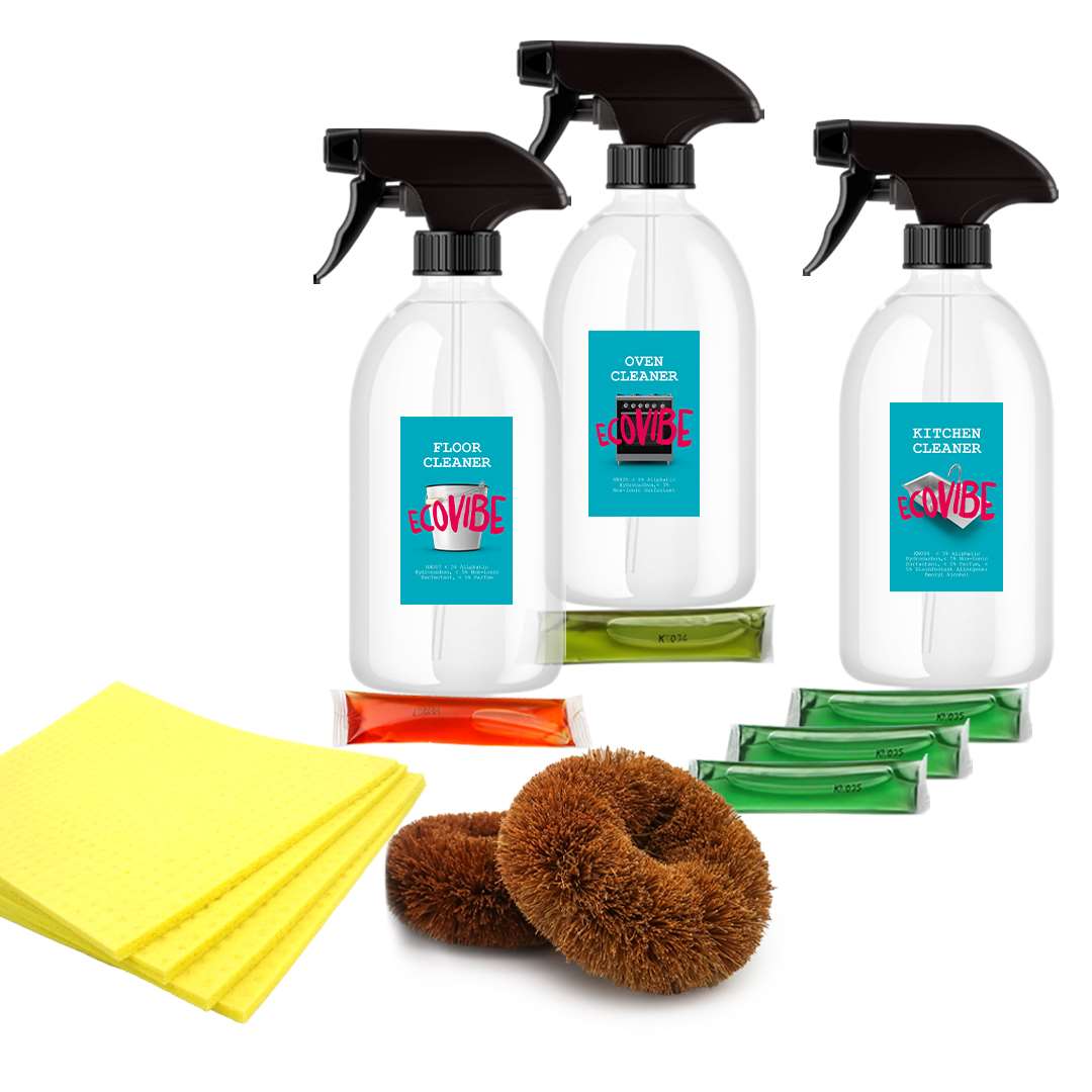 EcoVibe Household Cleaning Products Eat Your Dinner Off It - Plastic-Free Kitchen Cleaning Kit - EcoVibe