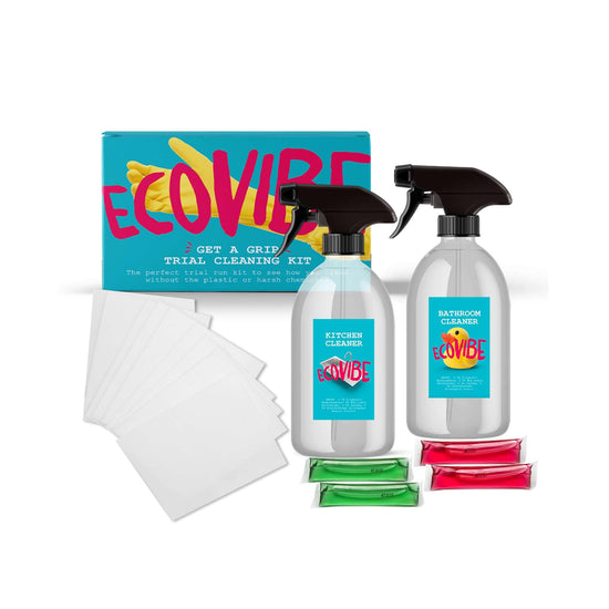 EcoVibe Household Cleaning Products Get a Grip - Cleaning & Laundry Starter Kit - EcoVibe