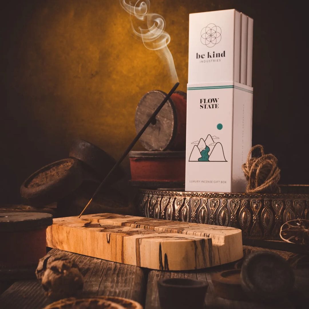 Flow State Luxury Incense Gift Set Cedar, Oud & Orange Blossom Be