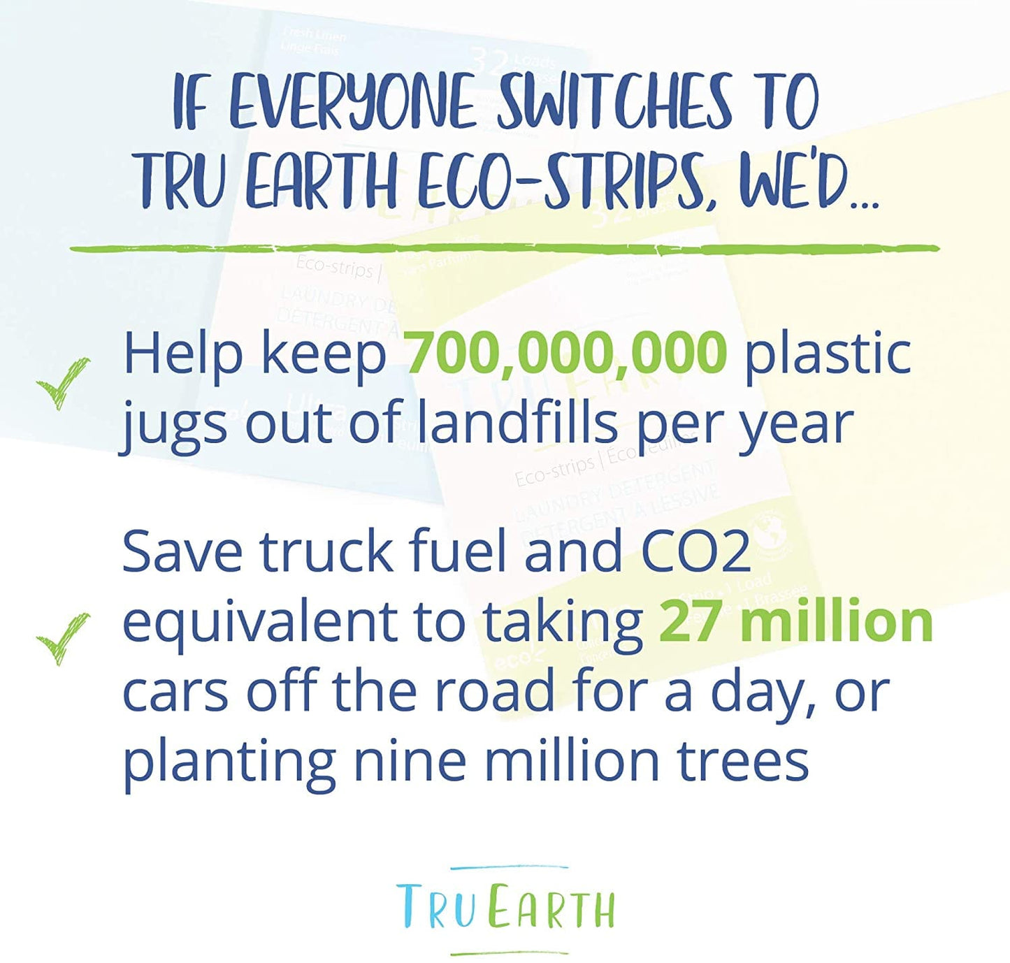 Tru Earth Laundry Detergent Tru Earth Platinum Heavy Duty Laundry Eco Strips - Fresh Linen - 32 Loads