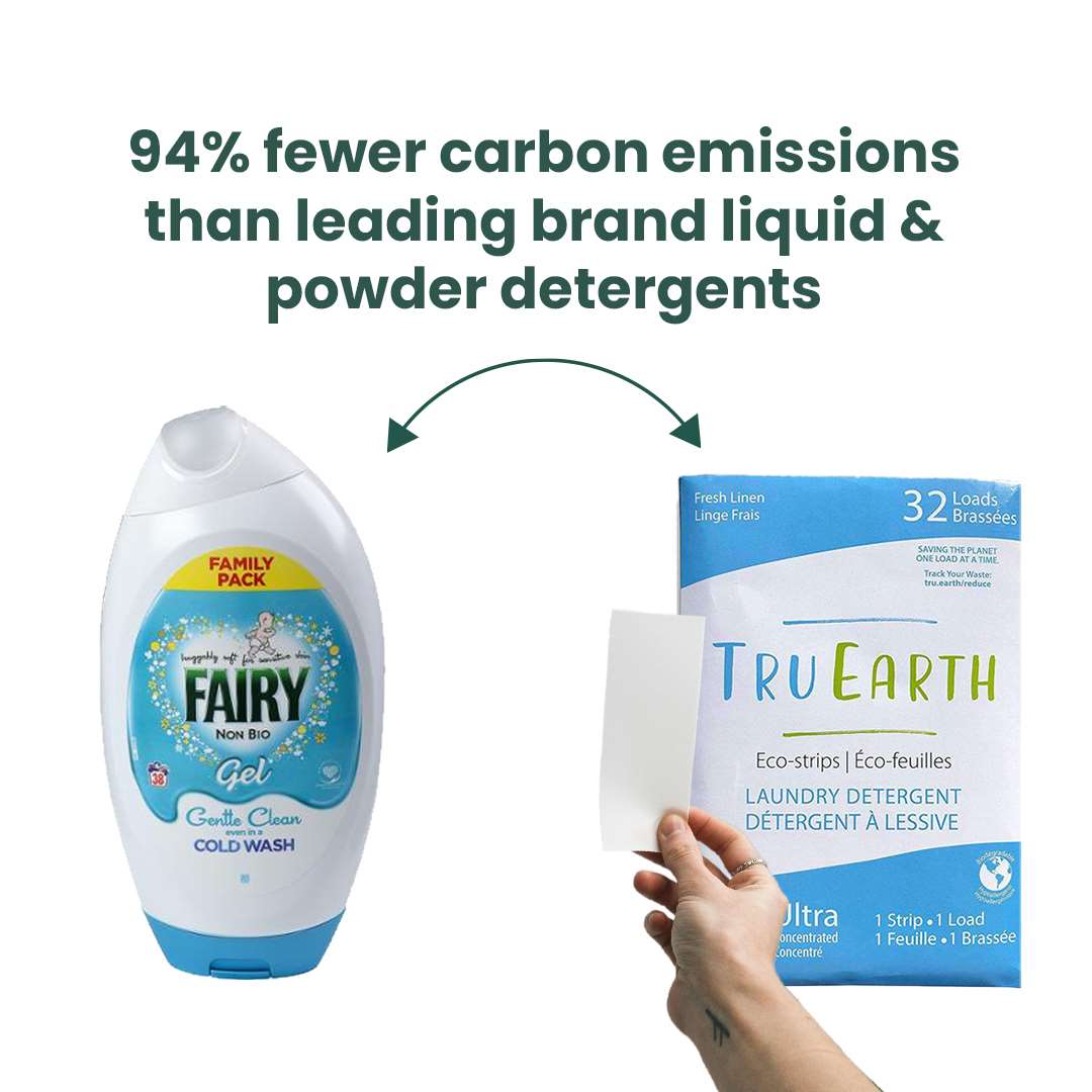 Tru Earth Laundry Detergent Tru Earth Platinum Heavy Duty Laundry Eco Strips - Fresh Linen - 32 Loads