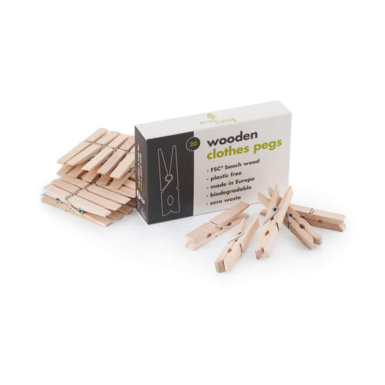 ecoLiving Laundry Wooden Clothes Pegs (FSC 100%)