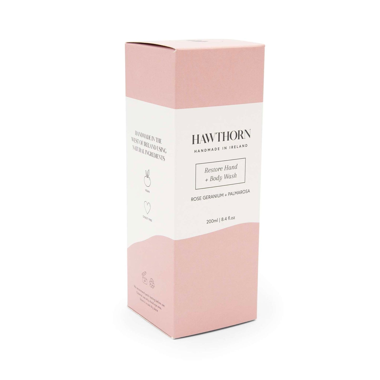 Hawthorn Handmade Skincare Liquid Hand Soap Restore Hand + Body Wash - Rose Geranium + Palmarosa 200ml - Hawthorn Skincare