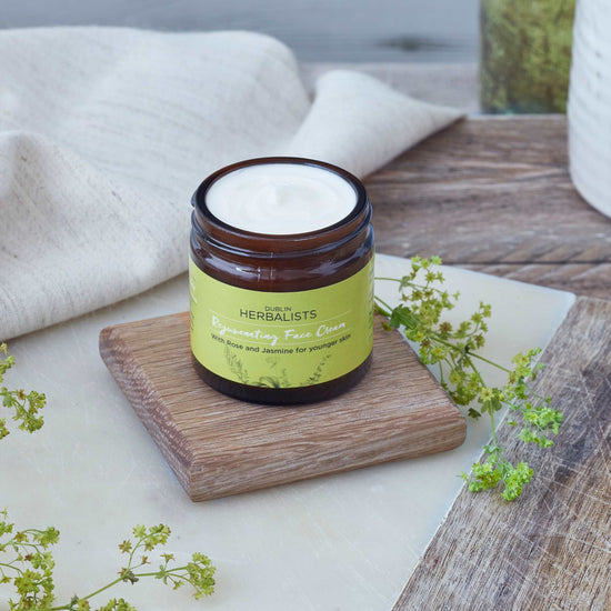 Dublin Herbalis Moisturiser Rejuvenating Face Cream for Younger Skin With Rose and Jasmine - 60ml -  Dublin Herbalists