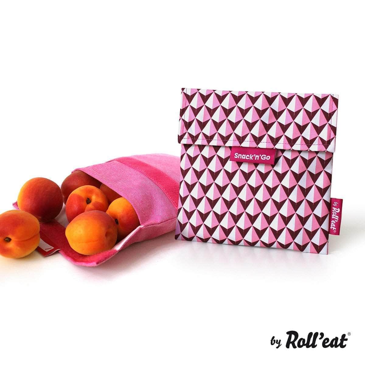 Roll N Eat Lunchboxes Pink Roll N Eat - Snack N'go - Tiles Mixed