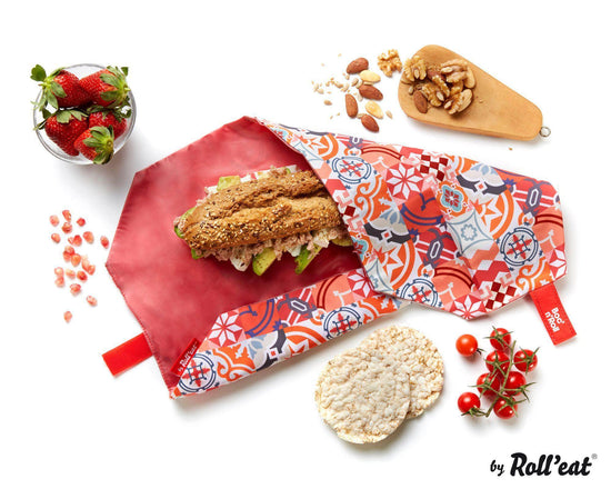 Load image into Gallery viewer, Roll N Eat Lunchboxes Roll N Eat - Snack N&amp;#39;go - Patchwork Mixed
